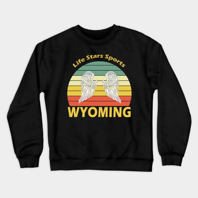 Wyoming Retro Crewneck Sweatshirt by Polahcrea